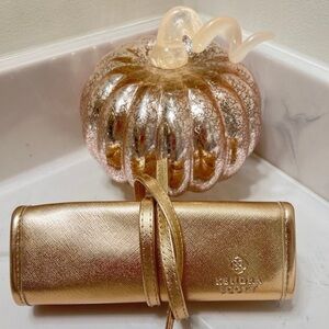 Kendra Scott Gold rose gold Jewelry Roll travel bag for earrings rings necklace!